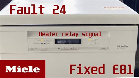 miele heater relay replacement|How to Repair Miele Dishwasher with F24 Error Code